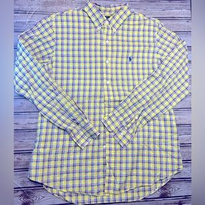 Ralph Lauren Mens Large Plaid Dress Shirt